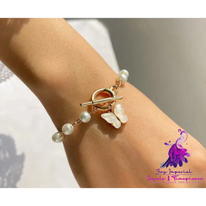 Fairy Butterfly Pearl Bracelet