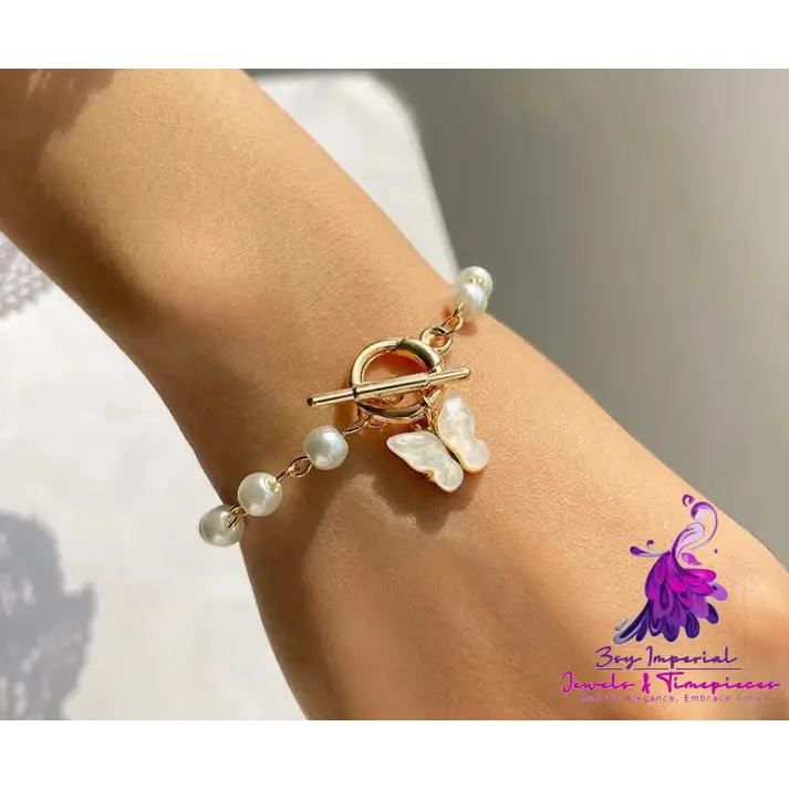 Fairy Butterfly Pearl Bracelet