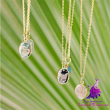 Celestial Gemstone Butterfly Necklace