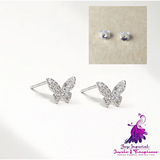 Small Sterling Silver Butterfly Stud Earrings