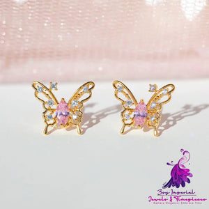 Hollow Out Butterfly Studs