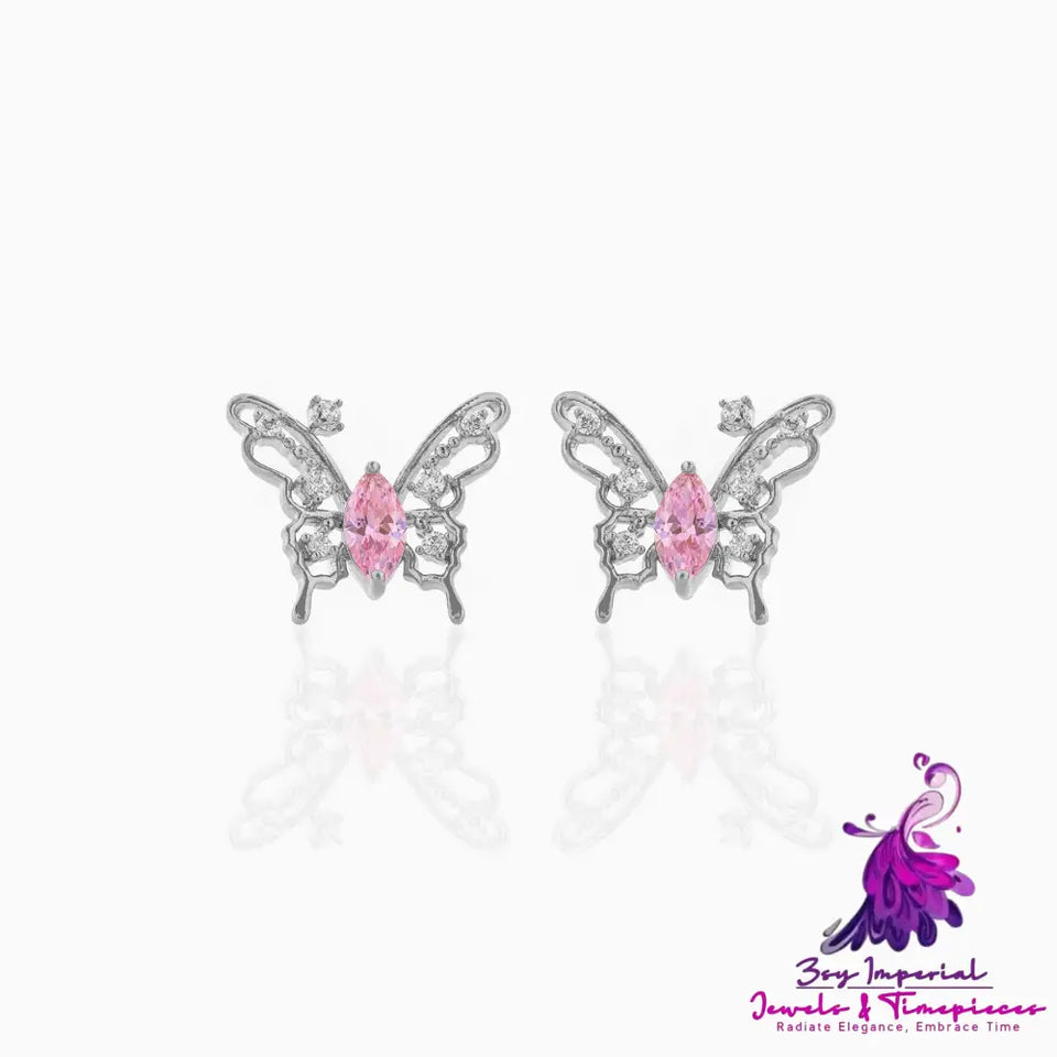 Hollow Out Butterfly Studs