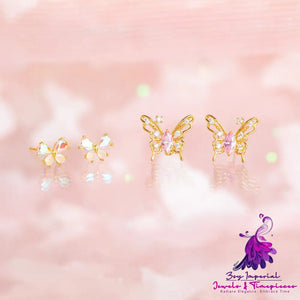 Hollow Out Butterfly Studs