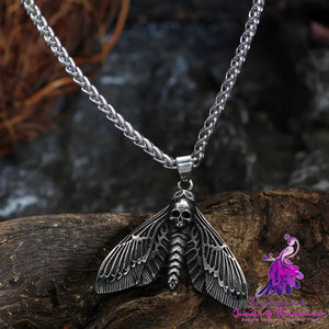 Skull Butterfly Wings Retro Necklace