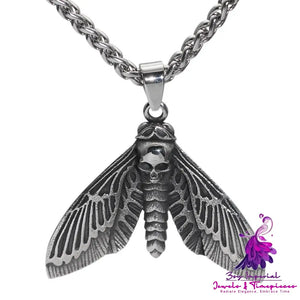 Skull Butterfly Wings Retro Necklace