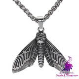 Skull Butterfly Wings Retro Necklace