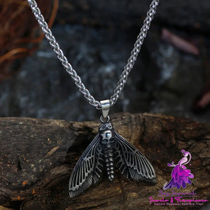 Skull Butterfly Wings Retro Necklace