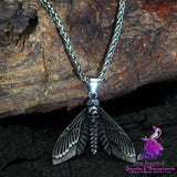 Skull Butterfly Wings Retro Necklace