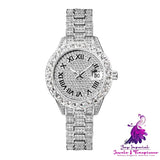 Diamond Inlaid Waterproof Quartz Watch