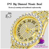 Diamond Inlaid Waterproof Quartz Watch