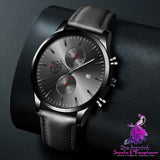 Leather Calendar Luminous Men’s Quartz Watch