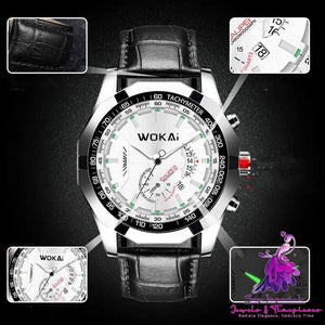 Calendar Steel Band Watch with Non-mechanical Movement