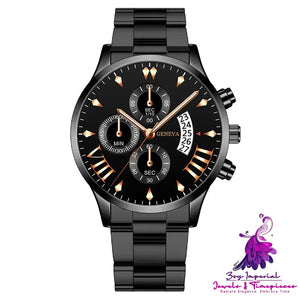 Steel Band Calendar Quartz Men’s Watch