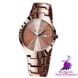 Luminous Calendar Quartz Watch for Couples