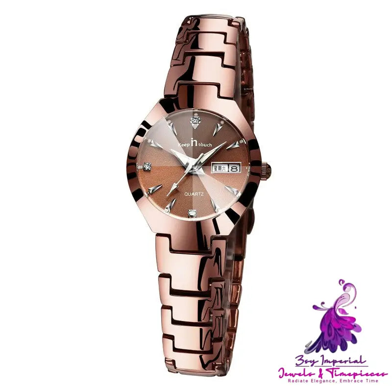 Luminous Calendar Quartz Watch for Couples