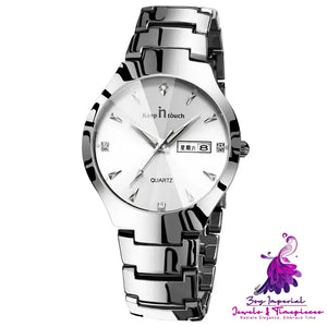 Luminous Calendar Quartz Watch for Couples