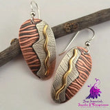 Leather Camouflage Leopard Earrings