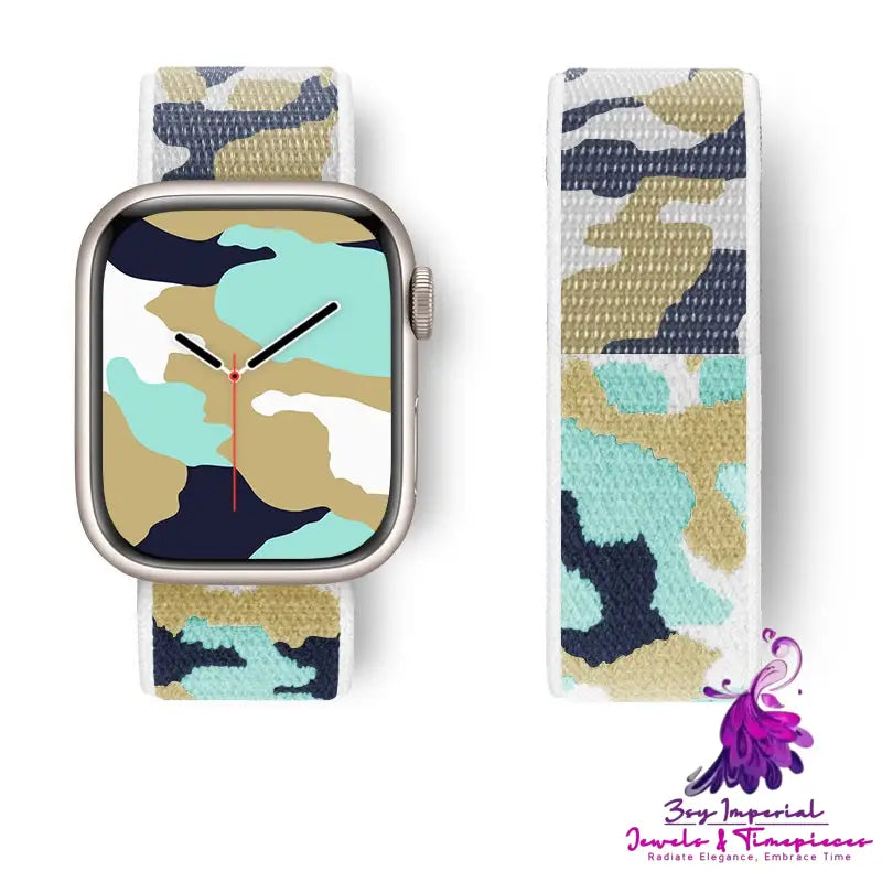 Camouflage Nylon Loop Sports Creative Watch Strap