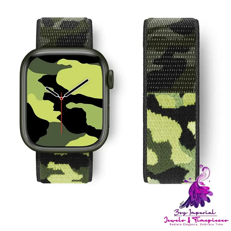 Camouflage Nylon Loop Sports Creative Watch Strap