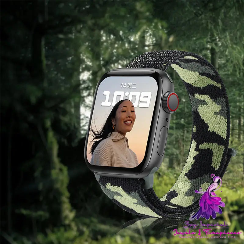 Camouflage Nylon Loop Sports Creative Watch Strap