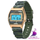 Slim Camouflage Square Student Watch