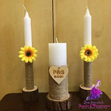 Wooden Wedding Candle Holders