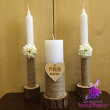 Wooden Wedding Candle Holders