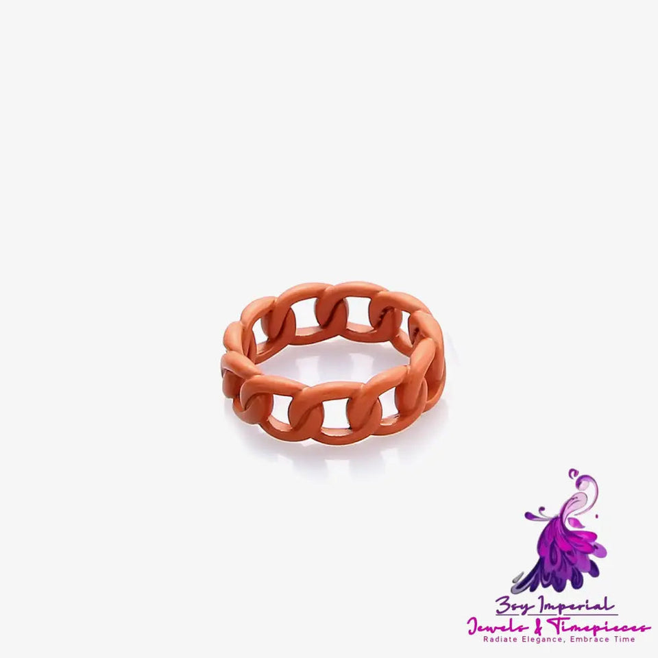 Candy Color Fashion Ring Retro