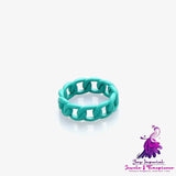 Candy Color Fashion Ring Retro