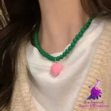 Candy Color Heart Pendant Necklace