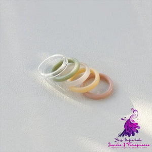 Candy Colored Semi-Transparent Circular Ring