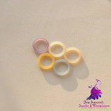 Candy Colored Semi-Transparent Circular Ring