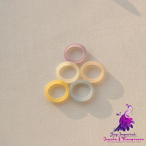 Candy Colored Semi-Transparent Circular Ring