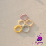 Candy Colored Semi-Transparent Circular Ring