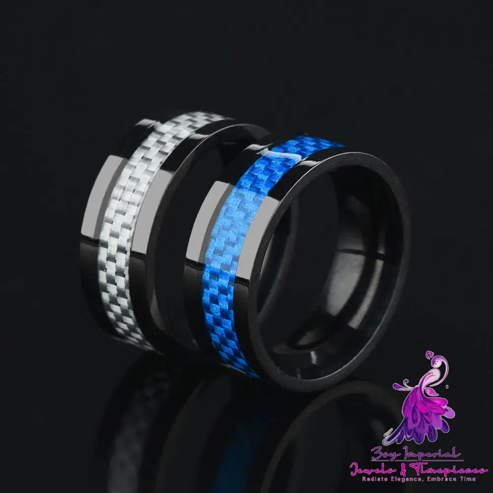 Stainless Steel Carbon Fiber Ring