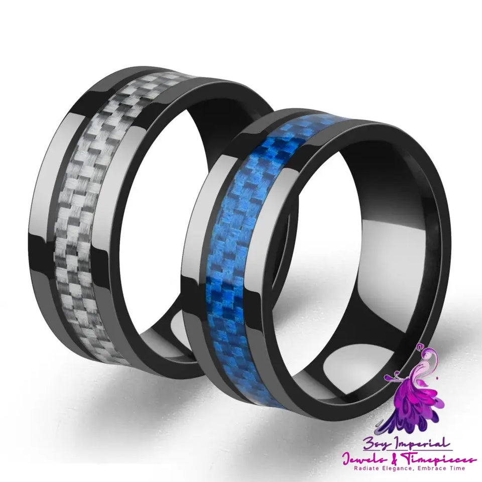 Stainless Steel Carbon Fiber Ring