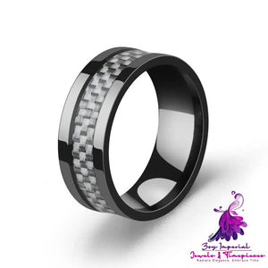 Stainless Steel Carbon Fiber Ring