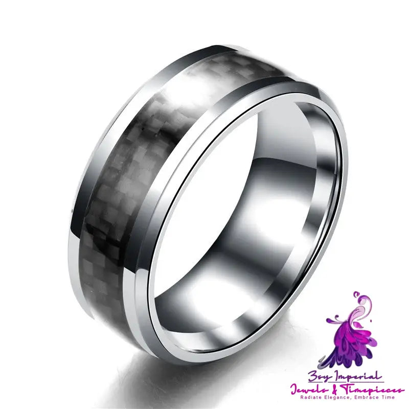 Stainless Steel Carbon Fiber Ring