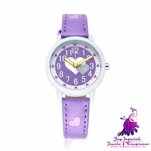 Cartoon Love Dial Casual Children’s Fashion Watch