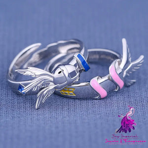 Gemstone Inlaid Cartoon Character Ring