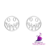 Stainless Steel Cartoon Character Halloween Ear Studs