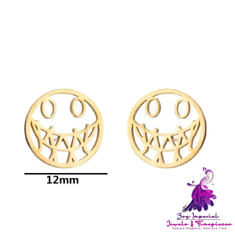 Stainless Steel Cartoon Character Halloween Ear Studs