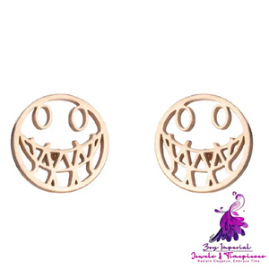 Stainless Steel Cartoon Character Halloween Ear Studs