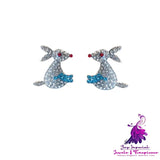 Sweet Cartoon Sterling Silver Earrings