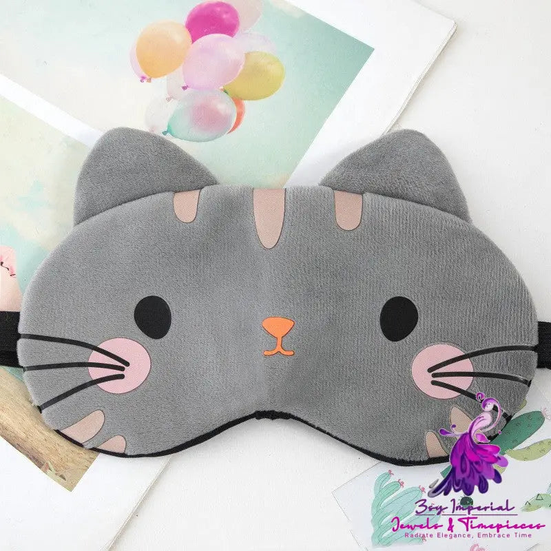 Cute Cartoon Plush Eye Mask