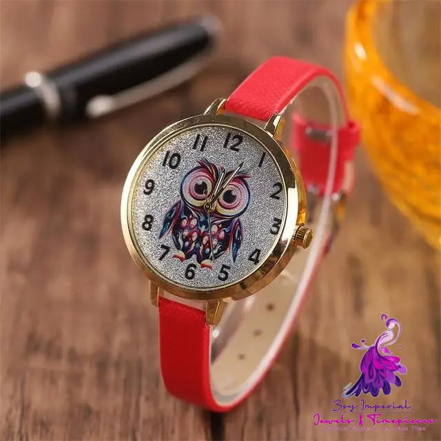 Owl Cartoon Female Model Watch