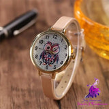 Owl Cartoon Female Model Watch