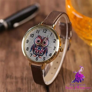 Owl Cartoon Female Model Watch