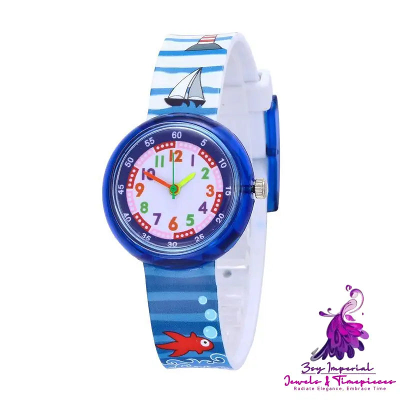 Cute Cartoon Silicone Transparent Watch