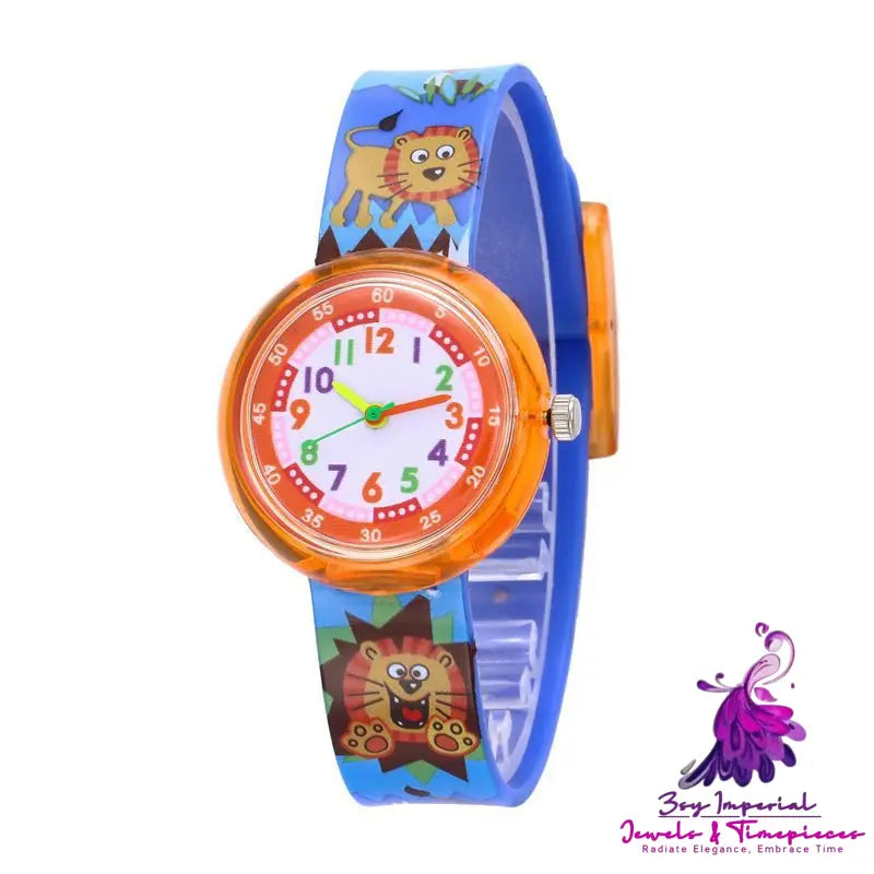 Cute Cartoon Silicone Transparent Watch